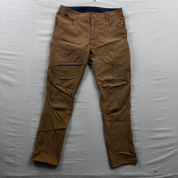 Kuhl Mens Hiking Pants 32x32 Tobacco Brown Technical Outdoor Trekking Trousers - Picture 2 of 7